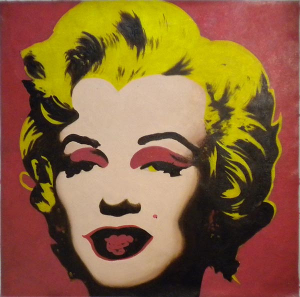 store falso d'autore Marilyn Red 90x90 cm di Warhol